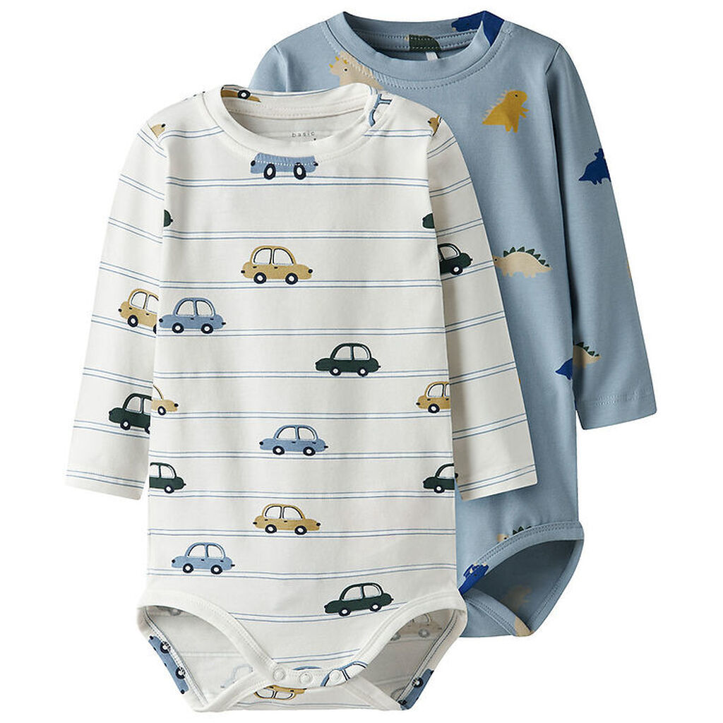 Name It Body l/æ - NbmVroels - 2-pak - Cloud Dancer/Dusty Blue