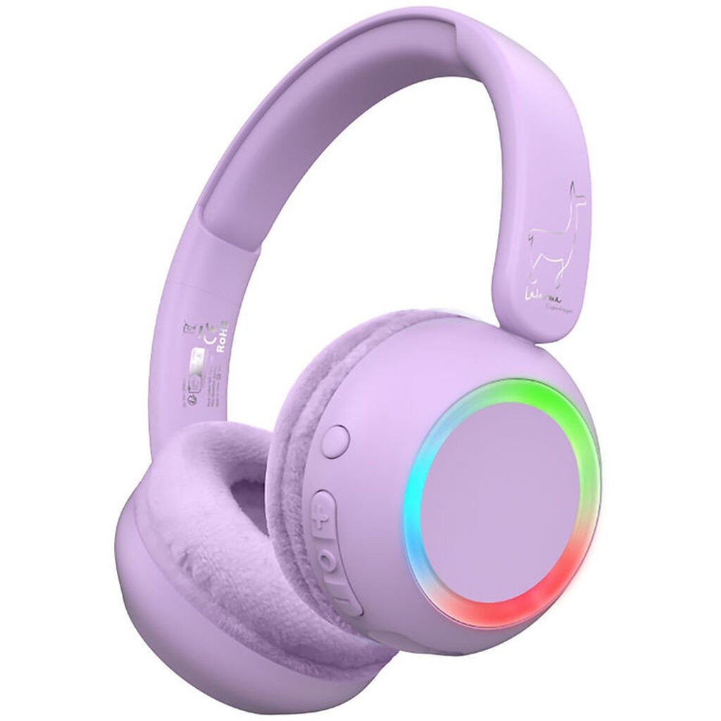 Lalarma Høretelefoner m. Lys - Trådløs - 85db - Lilla