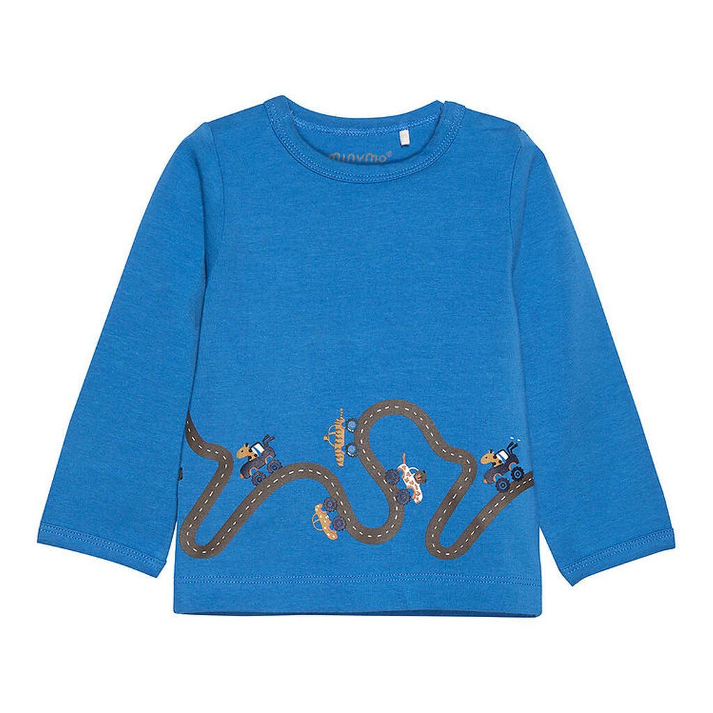 Minymo Bluse - Vallarta Blue m. Vejbane