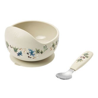 Elodie Details Skål m. Ske - Silikone - Fairytale Forest