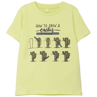 Name It T-shirt - NmmPhow - Lime Cream/ Cactus