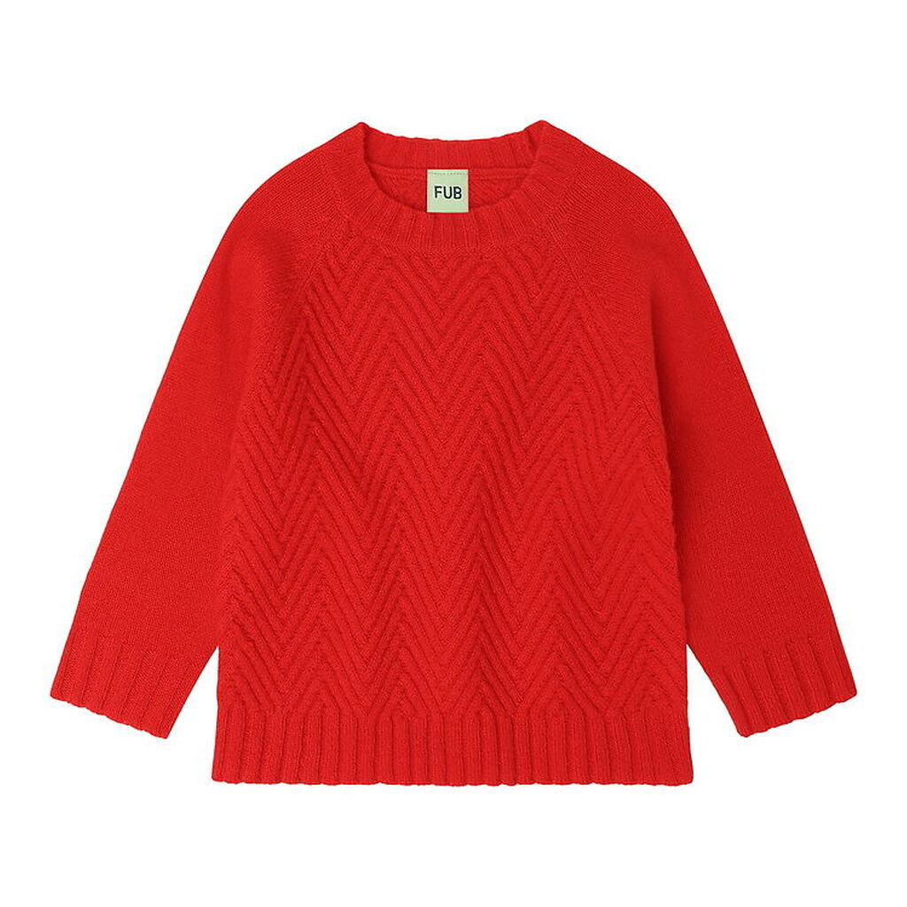 FUB Bluse - Strik - Uld - Signal Red
