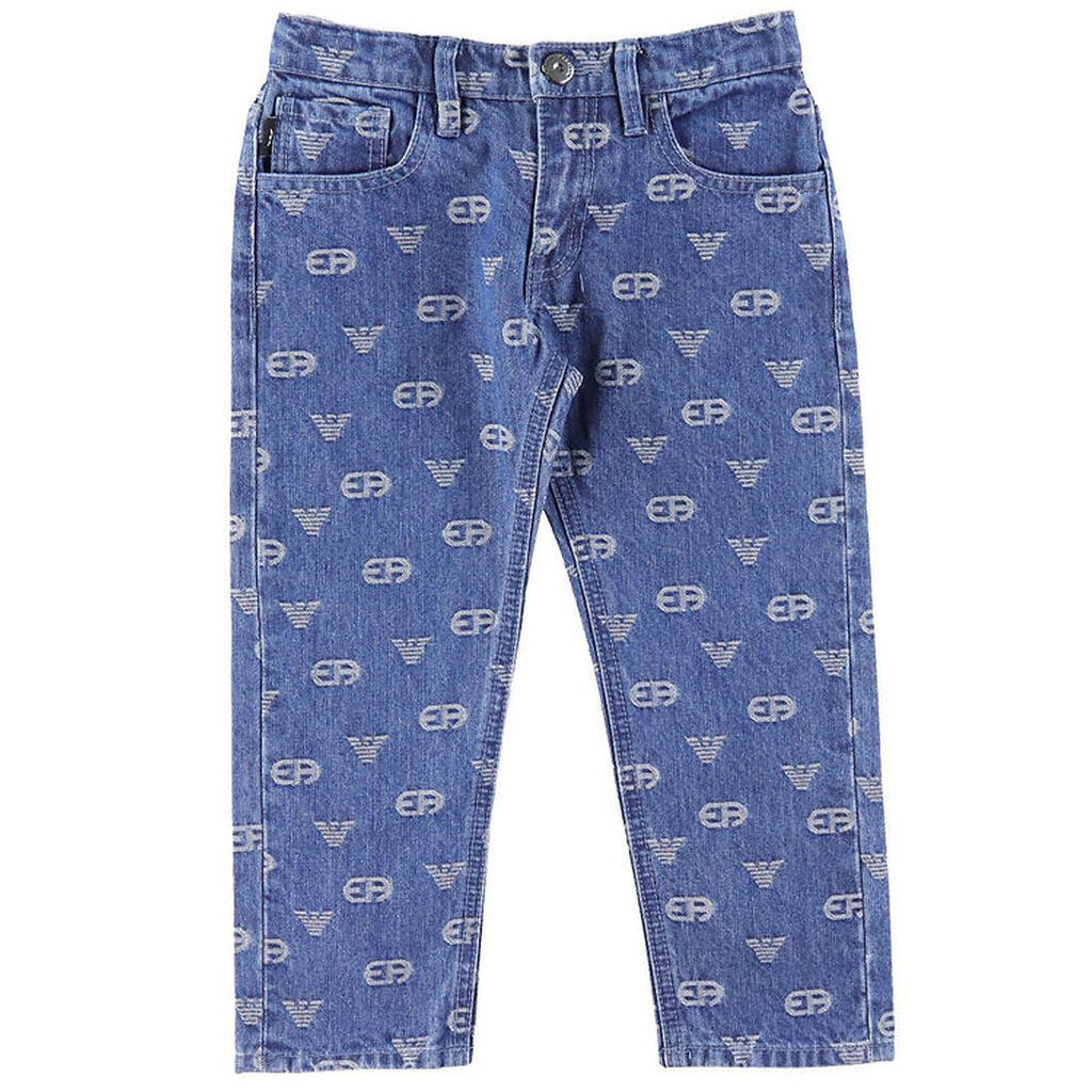 Emporio Armani Jeans - Denim Blue Medium/Hvid m. Logoer