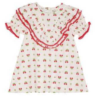 Flöss Kjole - Sofia - Soft White Berry m. Blonder