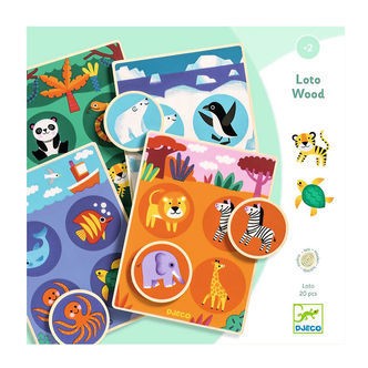 Djeco Banko - 20 Dele - Træ - Læringsspil