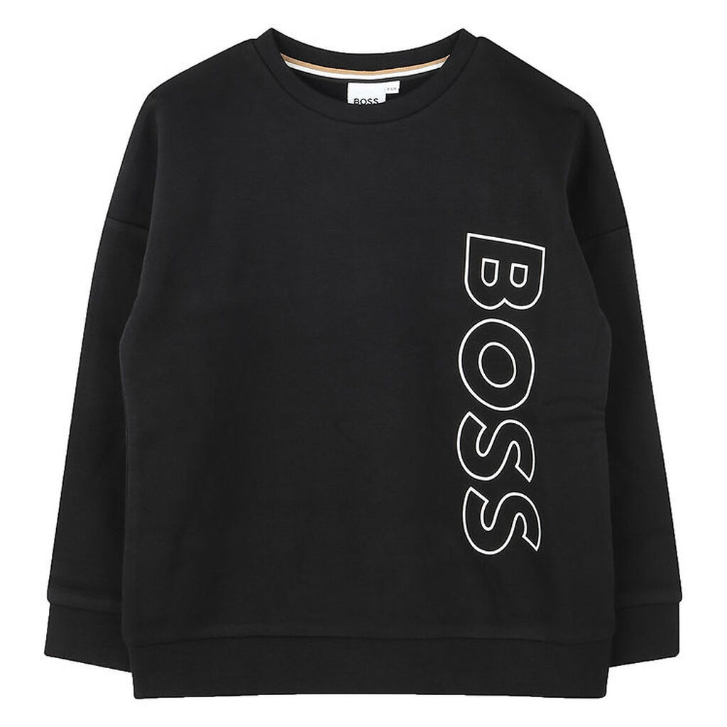 BOSS Sweatshirt - Sort m. Hvid