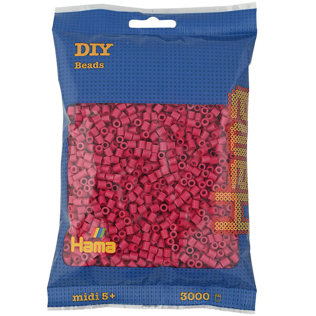 Hama Midi Perler - 3000 stk. - 29 Vinrød