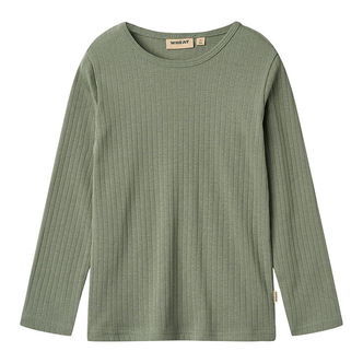 Wheat Bluse - Rib - Stig - Dusty Green