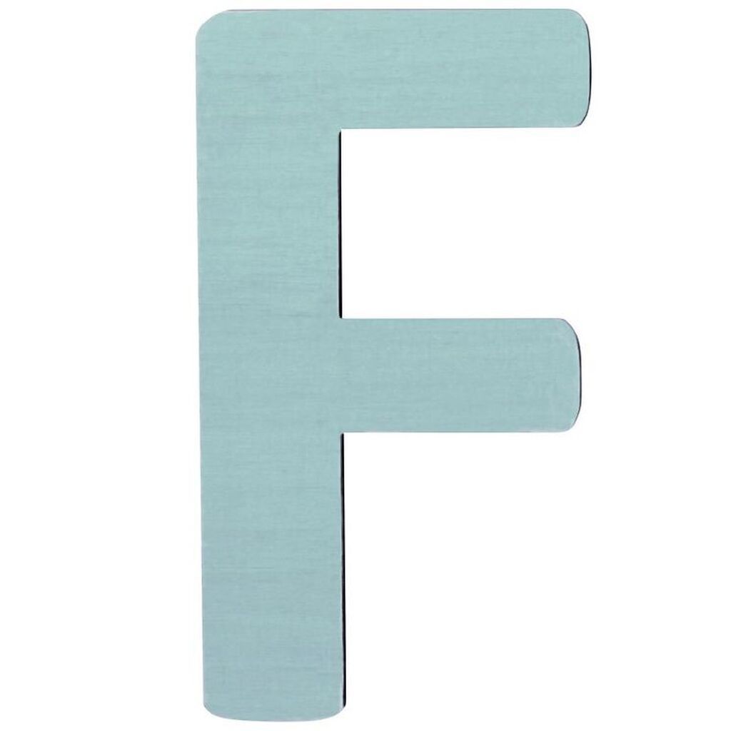 Sebra Træbogstaver - F - Pastel Dreng