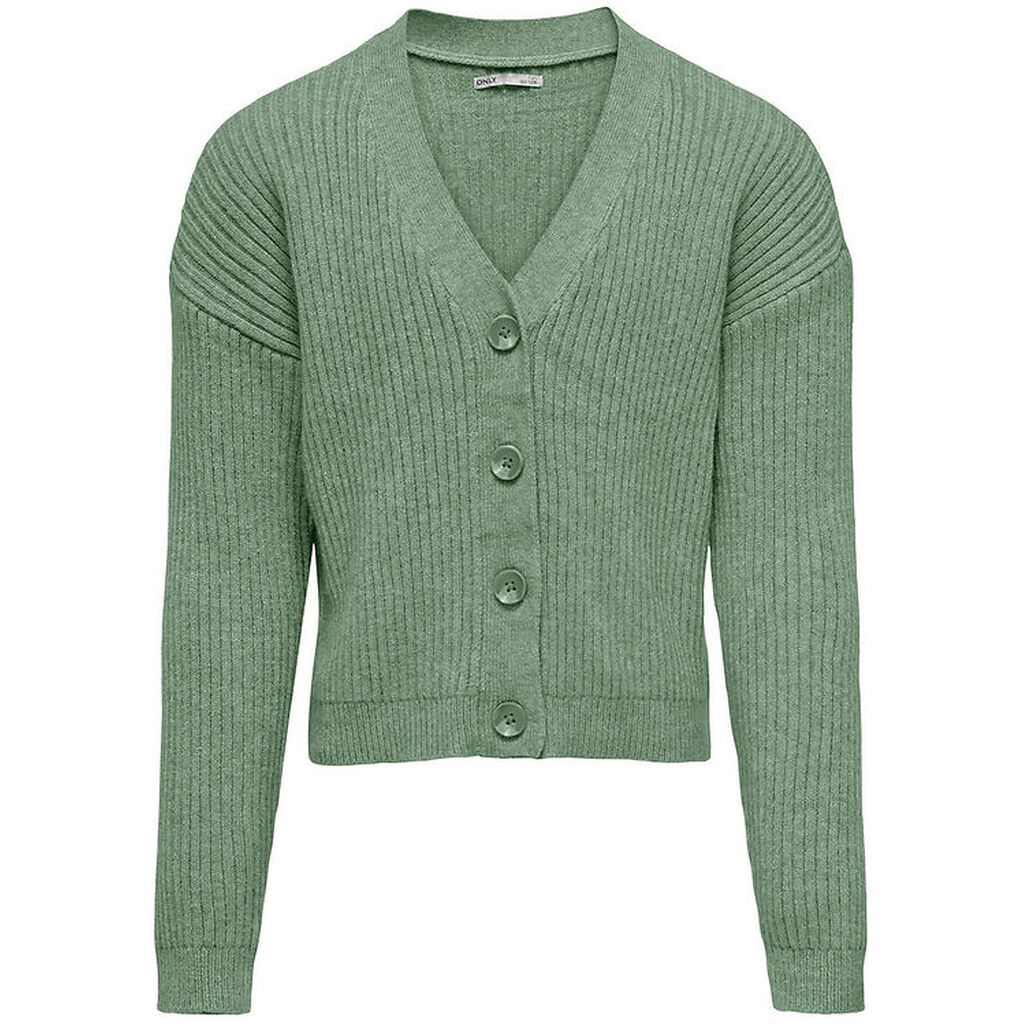 Kids Only Cardigan - Rib - Strik - KogMandy - Hedge Green/Melang
