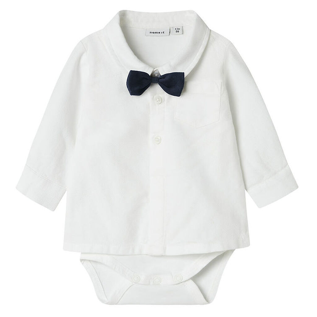 Name It Skjortebody l/æ - NbmDemolle - Bright White
