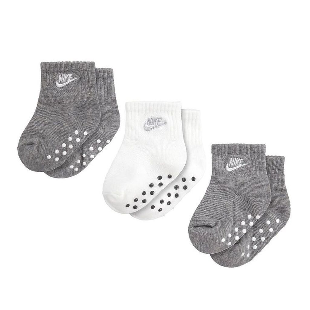 Nike Strømper - Core Futura Gripper - 3-Pak - Grå/Hvid