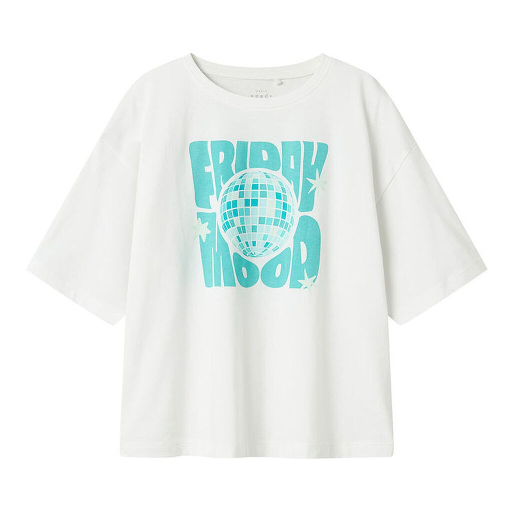 Name It T-shirt - NkfVeen - Bright White/Disco