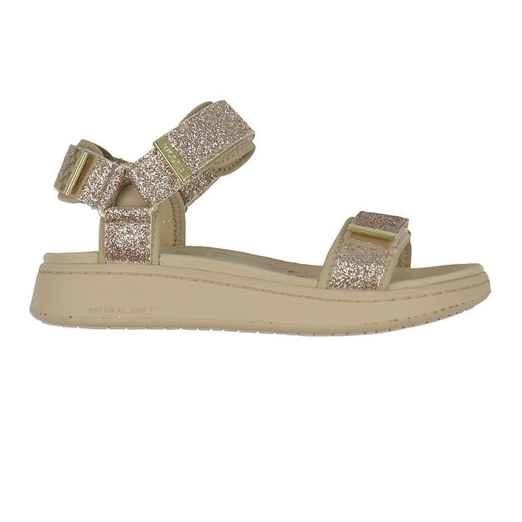 Woden Sandaler - Line Glitter - Coffee Cream