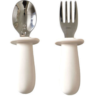 Jack o Juno Børnebestik - Silikone/rustfrit Stål - Cream