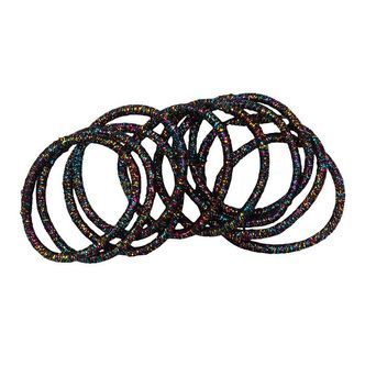 Little Wonders Hårelastikker - Rosa - 10-Pak - Multi Color Glitt