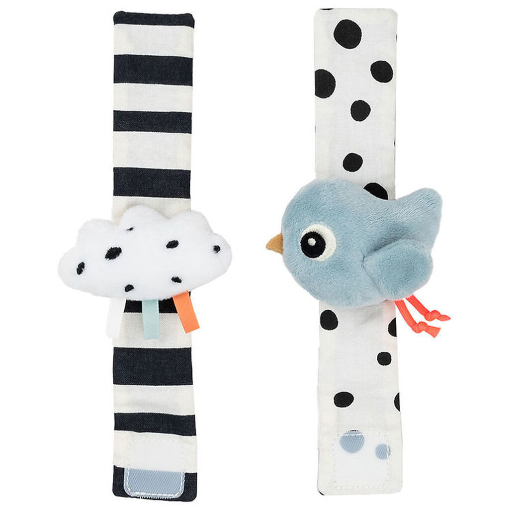 Done By Deer Håndledsranglesæt - 2-pak - Happy Clouds - Blå