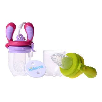 KidsMe Food Feeder - 2-pak - Pink/Lime