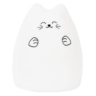 Rabbit & Friends Lampe - 15x11 cm - Kat - Hvid