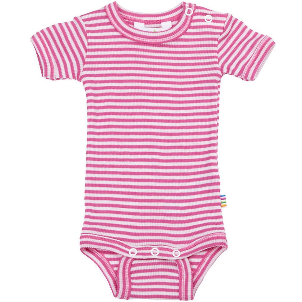Joha Body k/æ - Rib - Uld/Silke - Off White/Pink