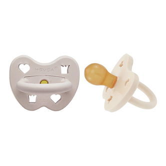 Hevea Sutter - 3-36 mdr - 2-pak - Naturgummi - Milky/Soft Pebble