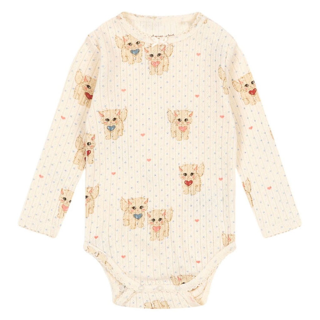 Konges Sløjd Body l/æ - Minnie - Miao Amore m. Hulmønster