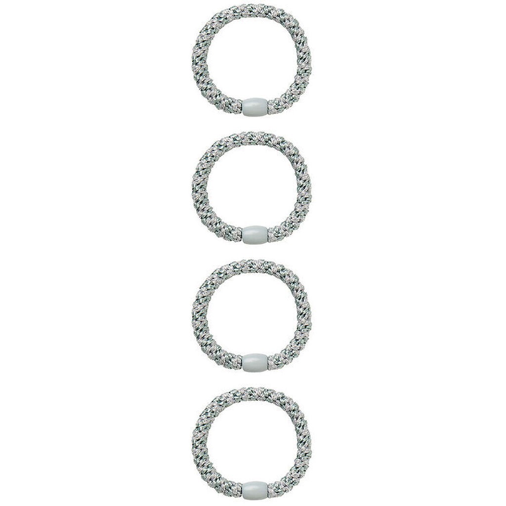 Name It Hårelastikker - NkfAcc - 4-pak - Aqua Gray m. Glitter