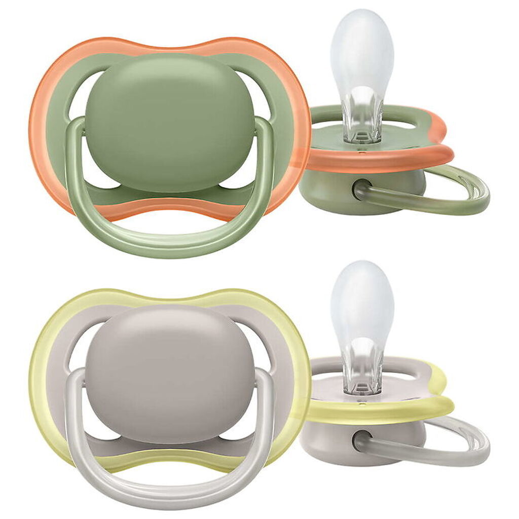 Philips Avent Sutter - 2-pak - Ultra Air - Grå/Grøn