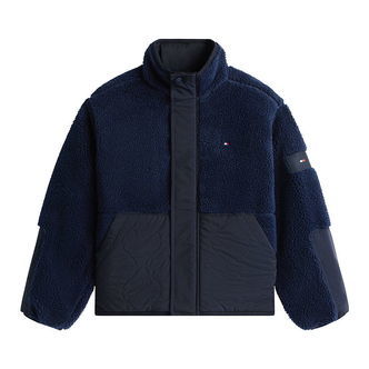 Tommy Hilfiger Fleecejakke - Teddy - Dark Night Blue