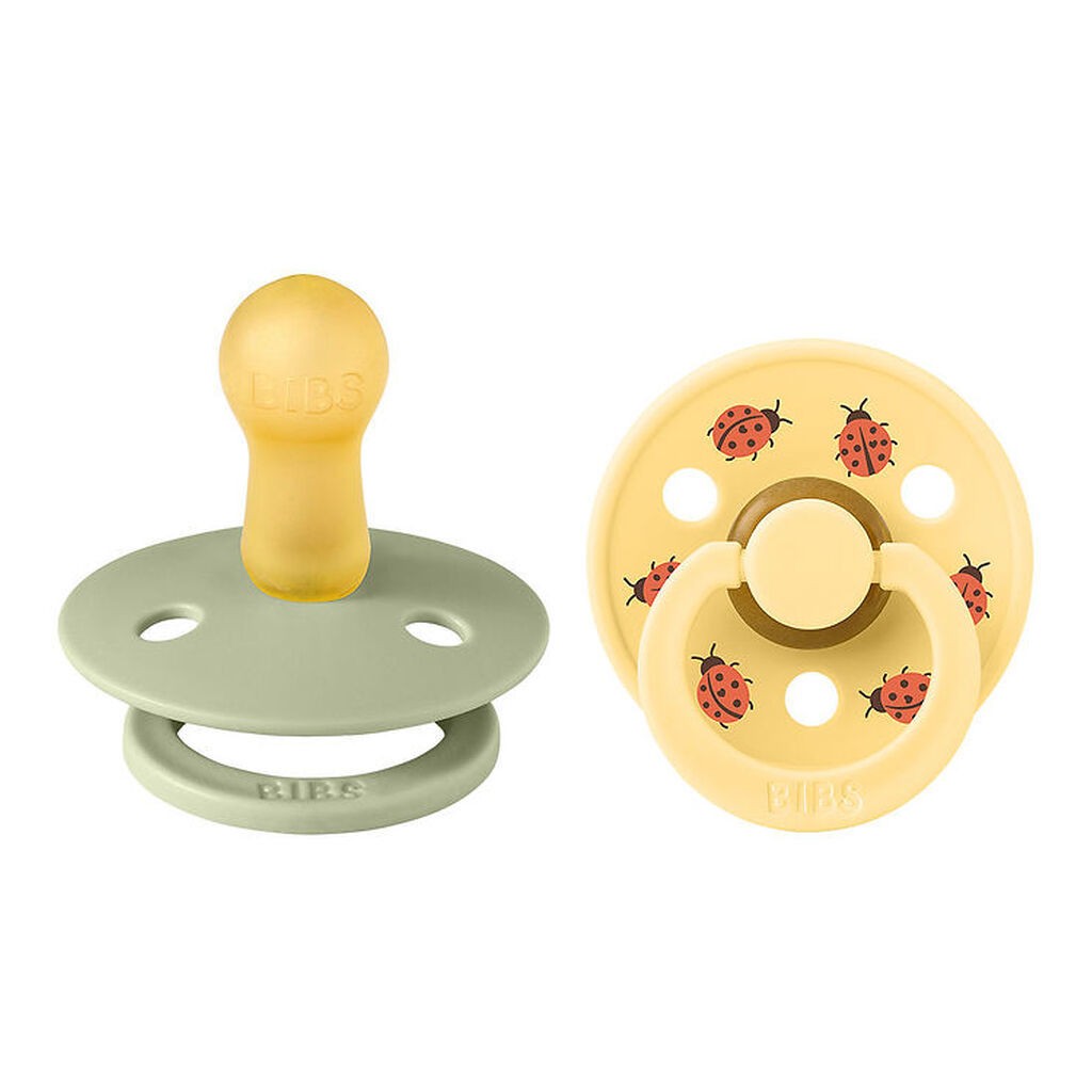 BIBS Colour Sutter - Str. 2 - 2-pak - Rund - Sage Mix