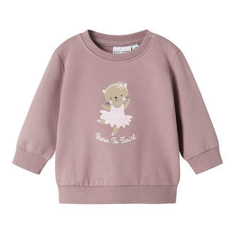 Mame It Sweatshirt - NbfVrillie - Elderberry/Cat Ballerina