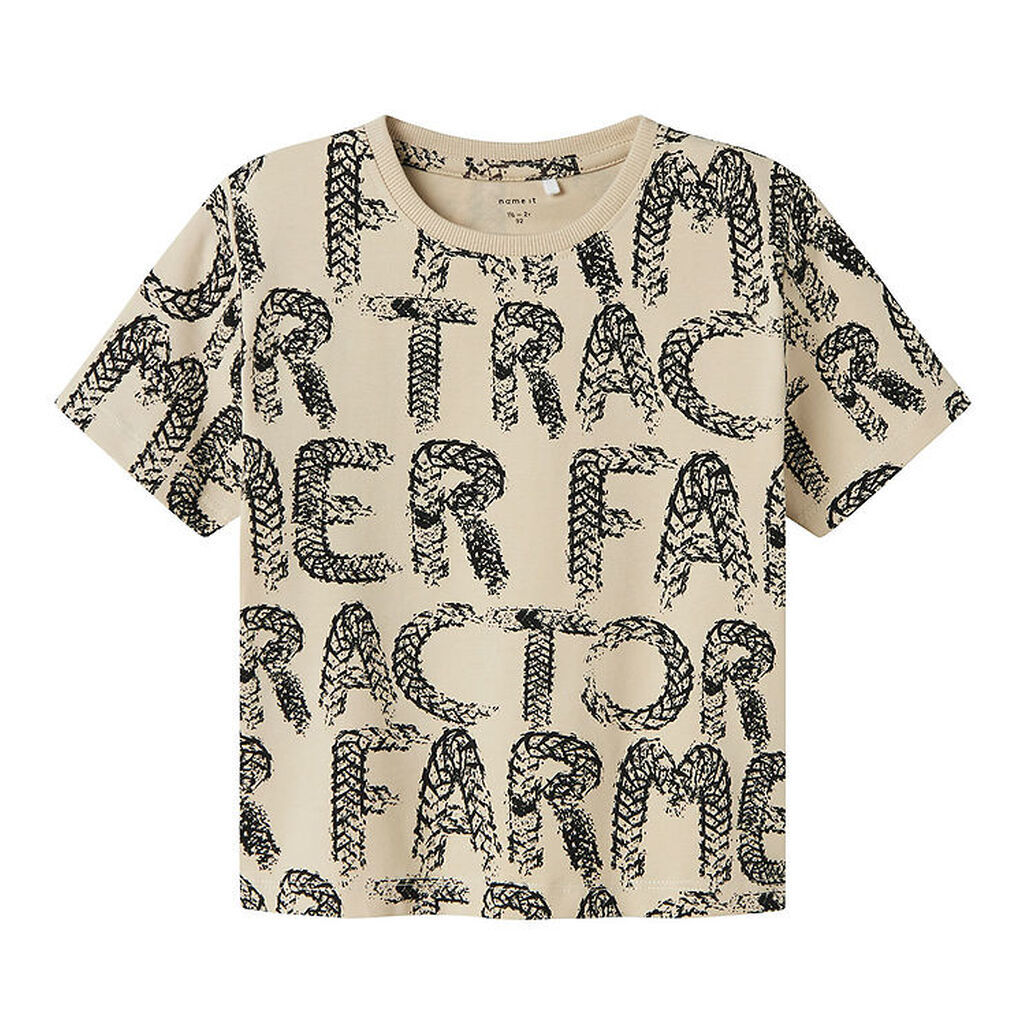 Name It T-shirt - NmmLeander - Peyote m. Bogstaver