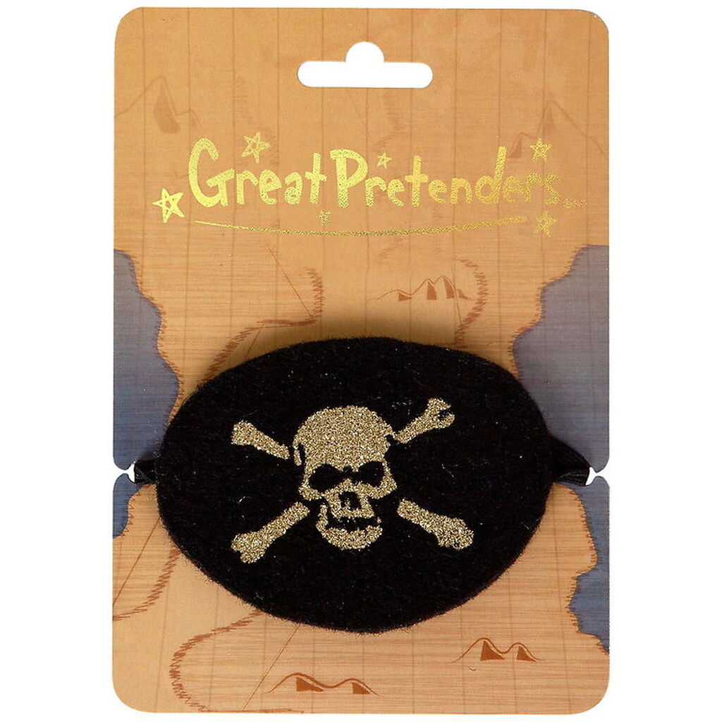 Great Pretenders Udklædning - Pirat Øjeklap - Sort