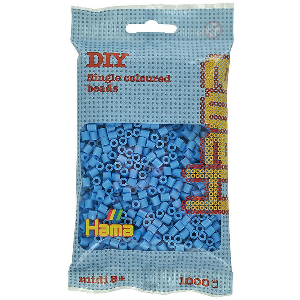 Hama Midi Perler - 1000 stk. - 119 Klar Blå