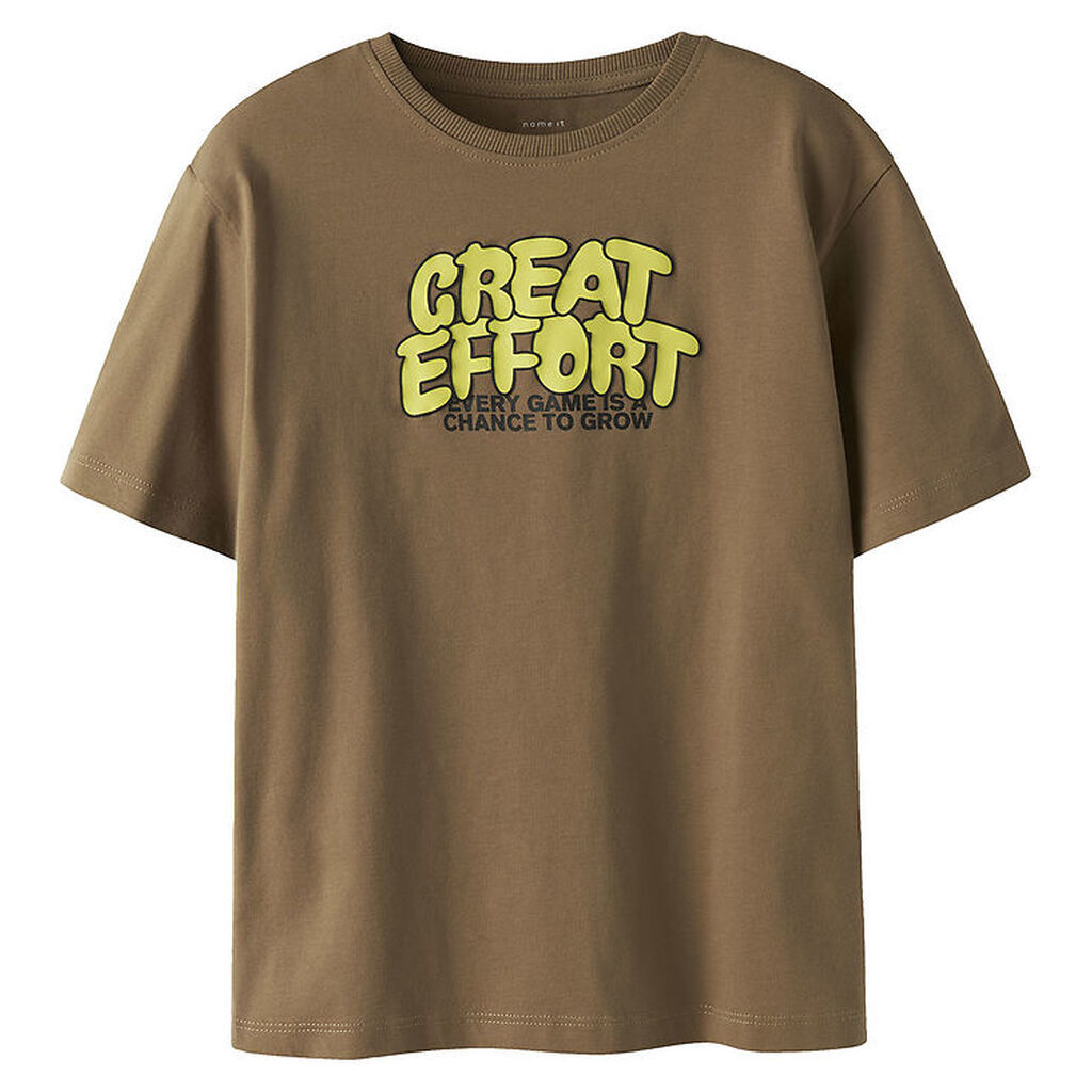 Name It T-shirt - NkmTheo - Toasted Coconut