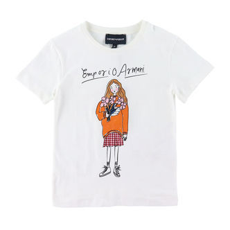 Emporio Armani T-shirt - Hvid m. Pige