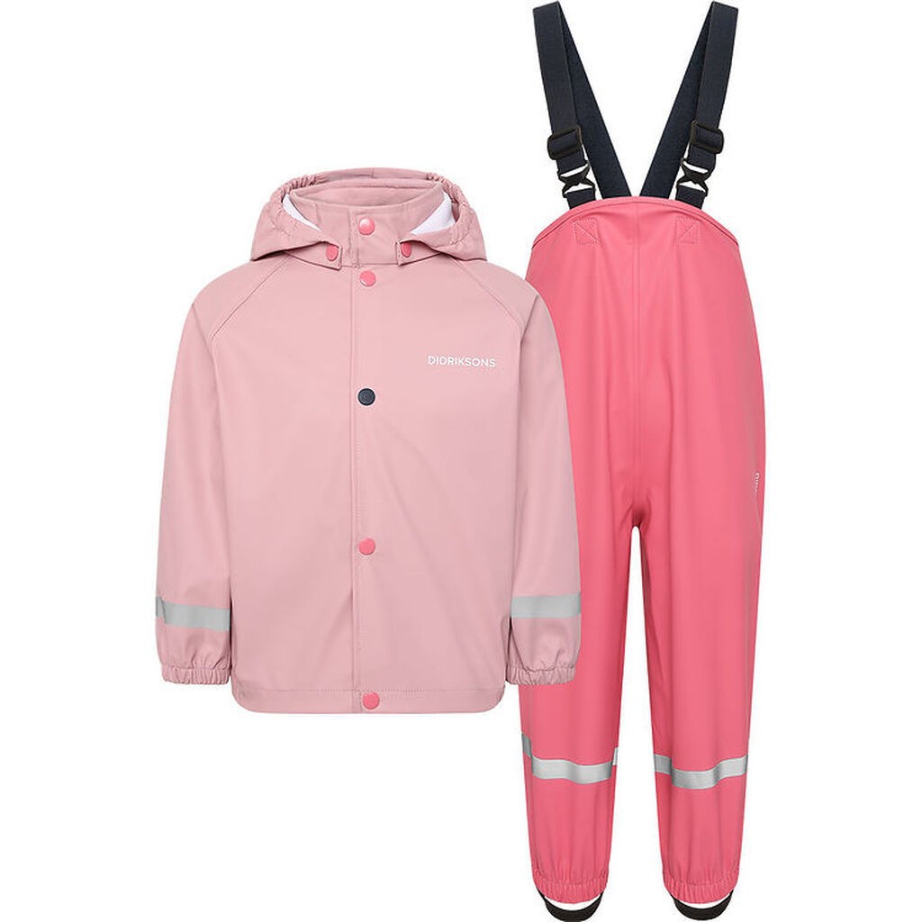 Didriksons Regntøj m. Seler - PU - Slaskeman - Soft Pink