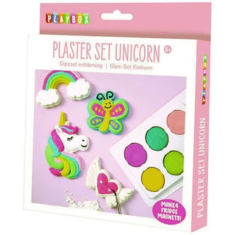 Playbox Gipssæt - Enhjørninger m. Magneter