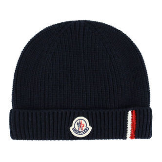 Moncler Hue - Uld - Navy m. Logostribe