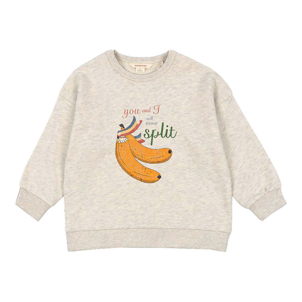 Konges Sløjd Sweatshirt - Loupy Lou - Lysegråmeleret m. Print