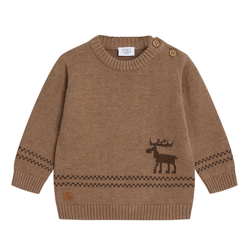 Hust and Claire Bluse - Strik - Pilou - Coffee Melange