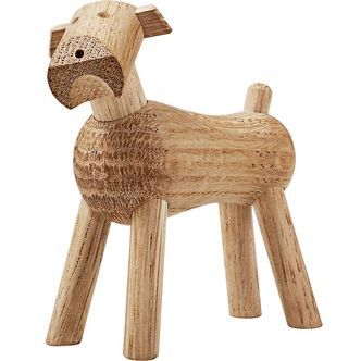 Kay Bojesen Træfigur - Hund Tim - 8 cm - Eg