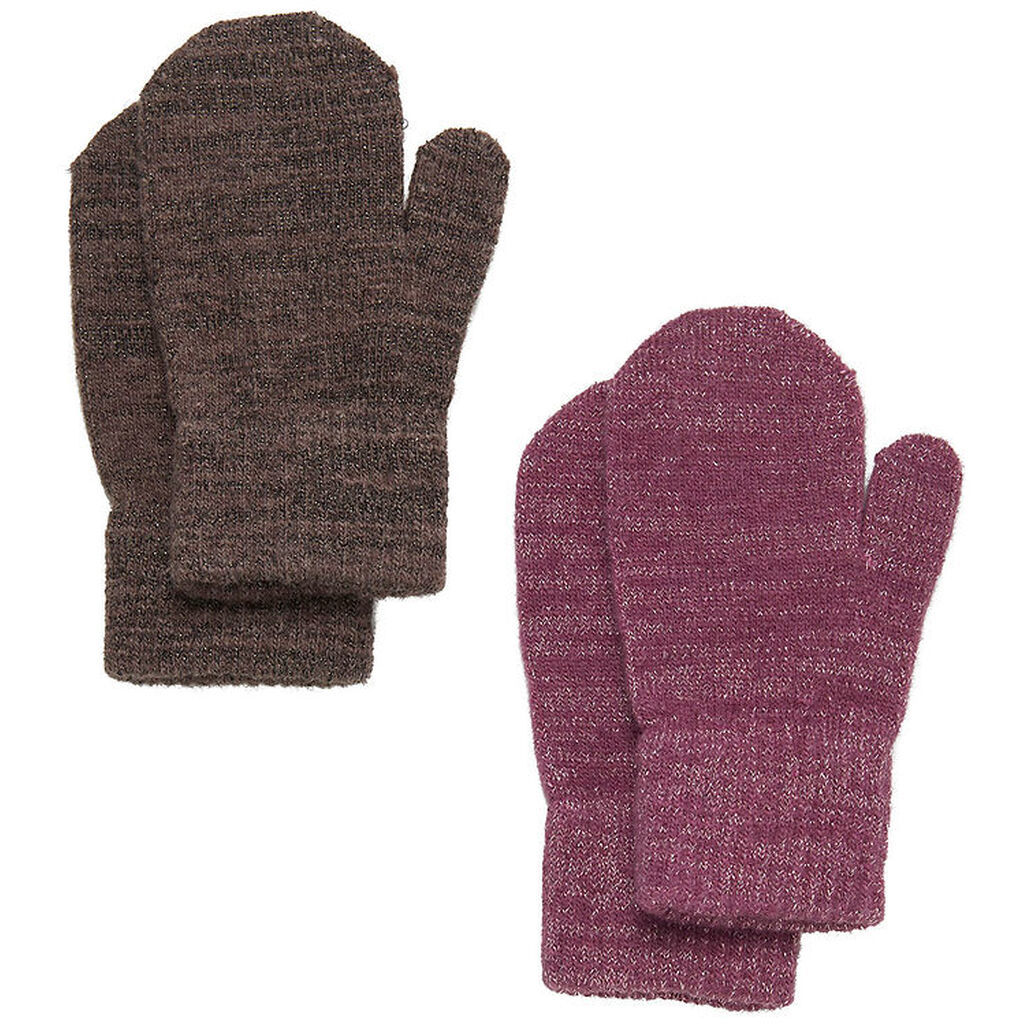 CeLaVi Luffer - Uld/Polyester - 2-pak - Mellow Mauve m. Glimmer