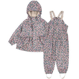 Konges Sløjd Regntøj m. Seler/Fleece - PU - Palme - Kyoto