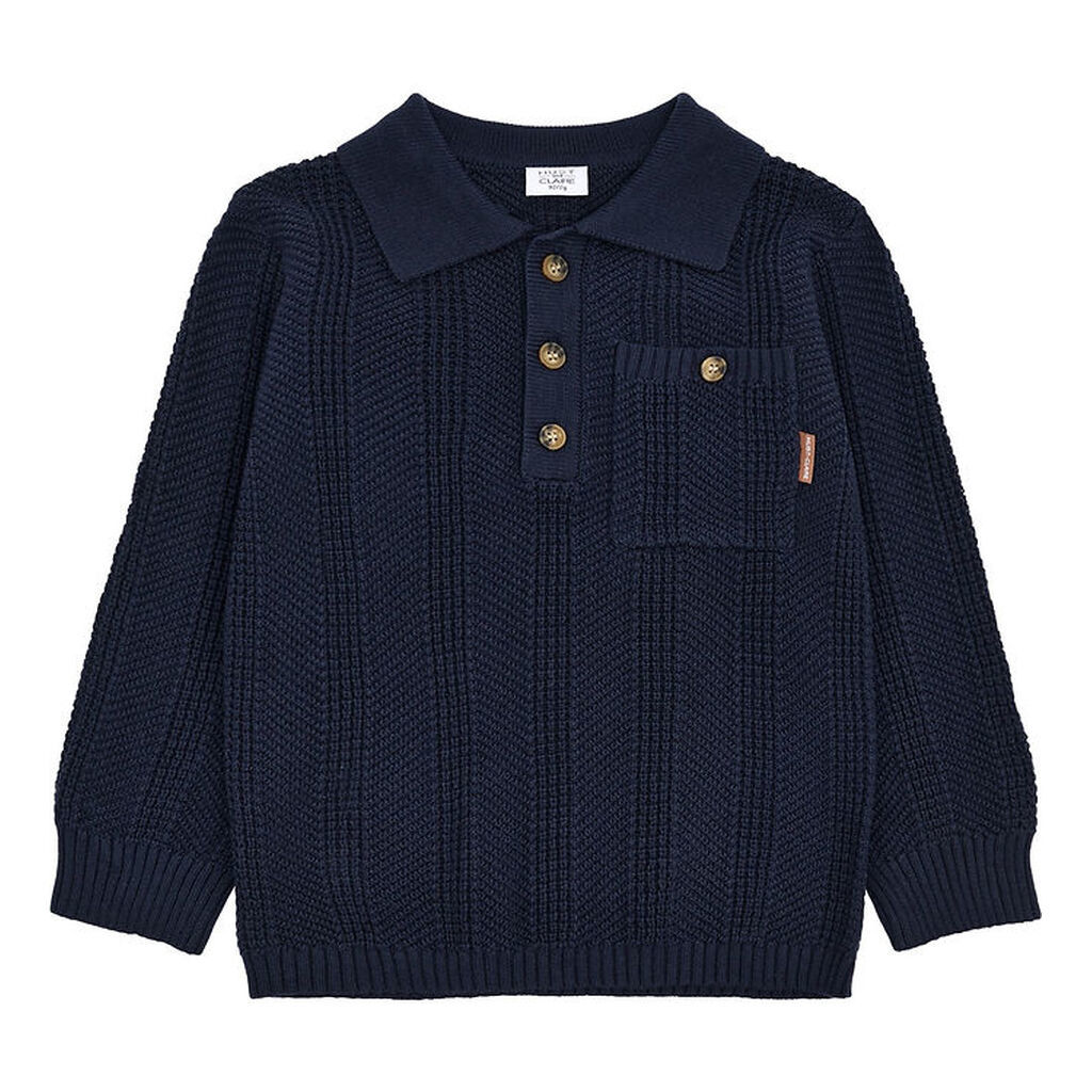 Hust and Claire Bluse - Strik - HCPelle Structure - More Navy