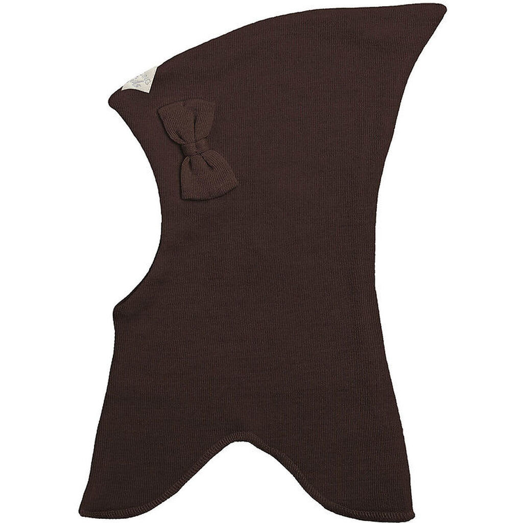 Racing Kids Elefanthue - Uld/Bomuld - 2-lags - Brun m. Sløjfe