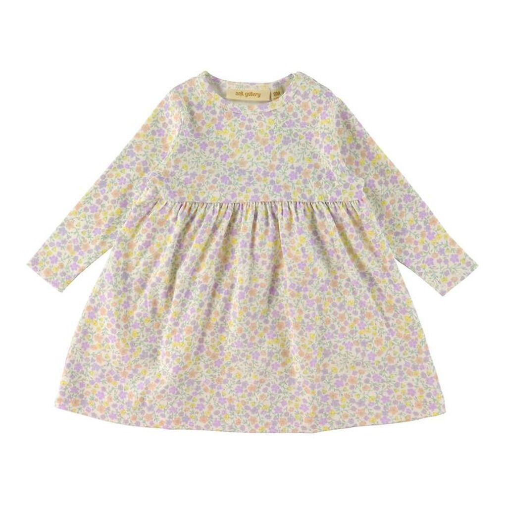 Soft Gallery Kjole - SGJenni - Pastelflowers - Snow White