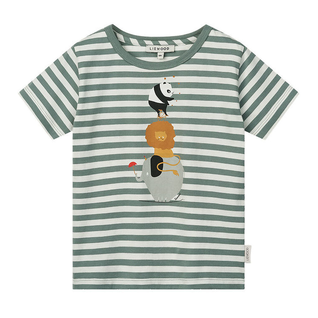 Liewood T-shirt - Apia - Circus / Stripe Peppermint