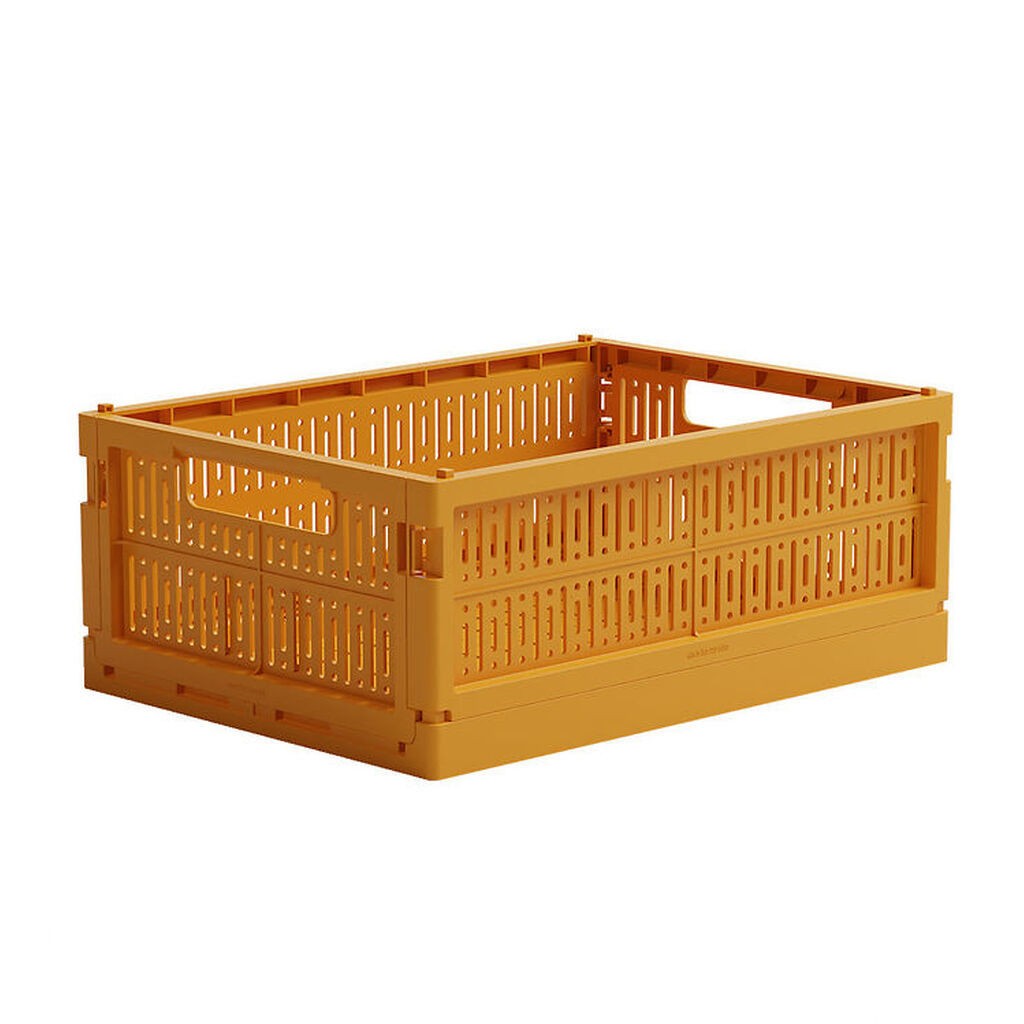 Made Crate Foldekasse - Midi - 33x24x13 cm - Mustard