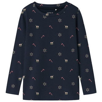 Name It Bluse - Rib - NmnRoko - Navy Blazer
